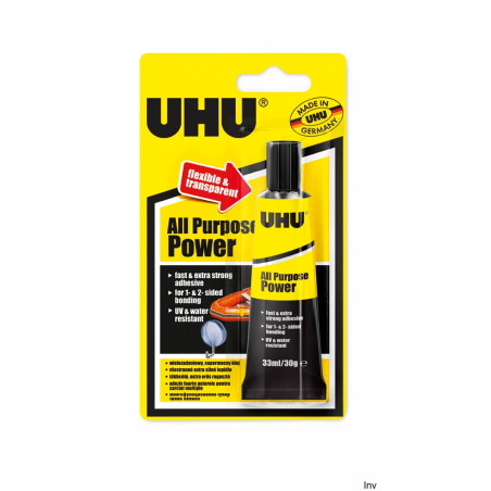 Klej UHU Power Transparent 33ml
