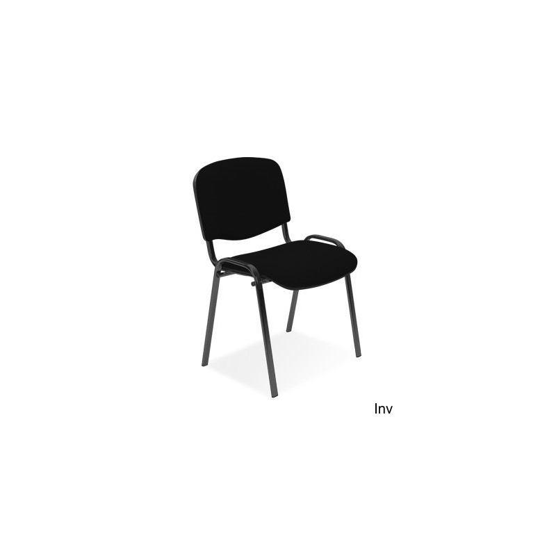 Krzesło konferencyjne Nowy Styl ISO black C-11 czarne z metalową ramą i tapicerowanym siedziskiem