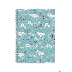 Kołonotatnik A5 60 kartek kratka tagi floral Oxford