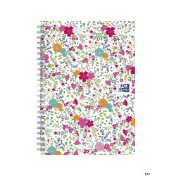 Kołonotatnik A5 60 kartek kratka tagi floral Oxford