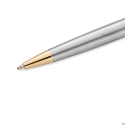 Długopis Waterman Hemisphere Stalowa GT z obrotowym mechanizmem, satynowy połysk, wykończenie złote