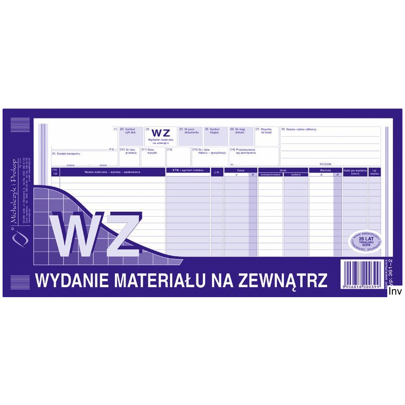 Wydanie materiału na zewnątrz WZ 1/3 A3, 80 kartek wielokopia, 10-361-2 DOTTS