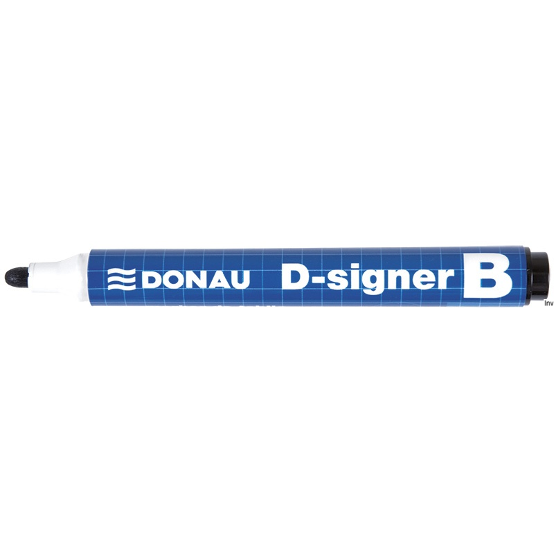 Marker Donau suchościeralny czarny, okrągła końcówka 4 mm, długość linii 200 m