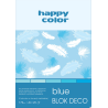 Blok Happy Color Deco A4, 170g, 20 arkuszy, 5 odcieni niebieskich