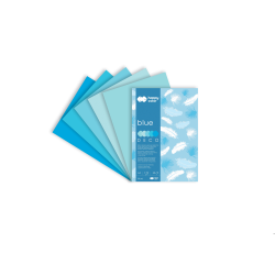 Blok Happy Color Deco A4, 170g, 20 arkuszy, 5 odcieni niebieskich