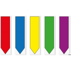 Zakładki indeksujące Post-It 3M, 12x43mm, 5x20 sztuk, mix kolorów, folia PP