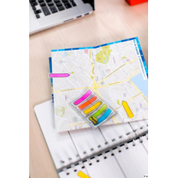 Zakładki indeksujące Post-It 3M, 12x43mm, 5x20 sztuk, mix kolorów, folia PP