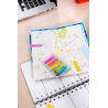 Zakładki indeksujące Post-It 3M, 12x43mm, 5x20 sztuk, mix kolorów, folia PP