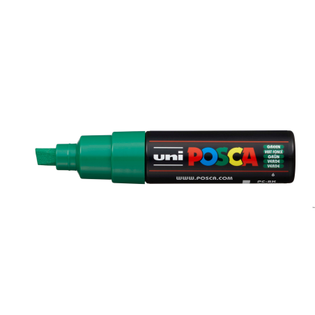 Marker Uni PC-8K zielony do pisania i malowania na różnych powierzchniach 8 mm
