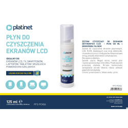 Płyn do czyszczenia ekranów LCD/TFT 125 ml z ściereczką mikrofibra 15x18 cm Platinet PFS-PCK05