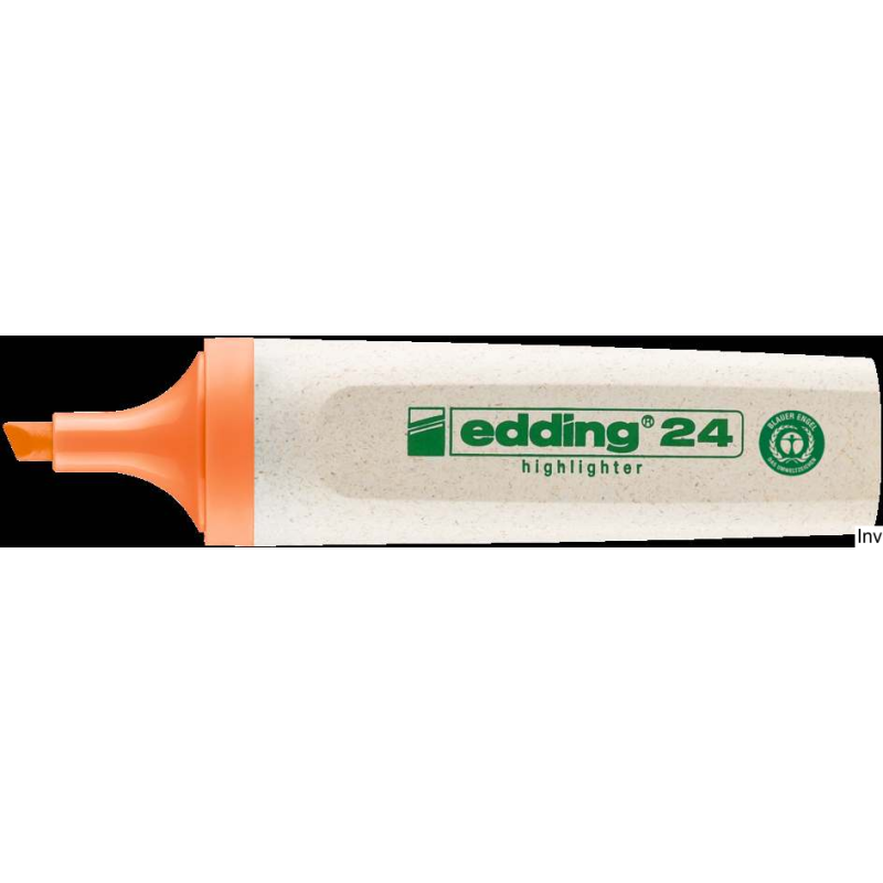 Zakreślacz ekologiczny Edding pomarańczowy 24/006, 10 sztuk, tusz na bazie wody, ścięta końcówka
