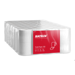 Papier toaletowy Katrin Plus 160, 8 rolek, biały, 2-warstwowy, do użytku w hotelach