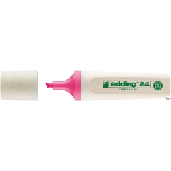 Zakreślacz ekologiczny Edding różowy 24/009, 10 sztuk, tusz na bazie wody, końcówka ścięta