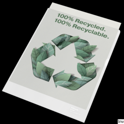 Folder groszkowy Esselte Recycled Premium PP 100 mic. A4 opakowanie 100 sztuk