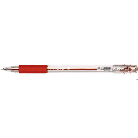 Pióro żelowe Rystor G-032/B FUN GEL 0,5mm czerwone z wymiennym wkładem R-140