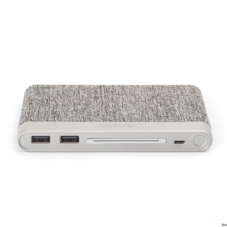 Power bank Platinet Fabric Braided 10000 mAh jasnoszary PMPB10FG