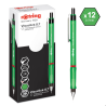 Ołówek automatyczny 2B 0,7 mm zielony Rotring Visuclick, opakowanie 12 sztuk