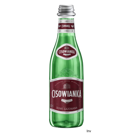 Cisowianka Woda Mineralna Silnie Gazowana 0,3l Szklana Butelka Karton 24 Sztuki