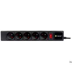 Listwa Tracer PowerPatrol czarna 5m z 5 gniazdami i systemem blokad mechanicznych