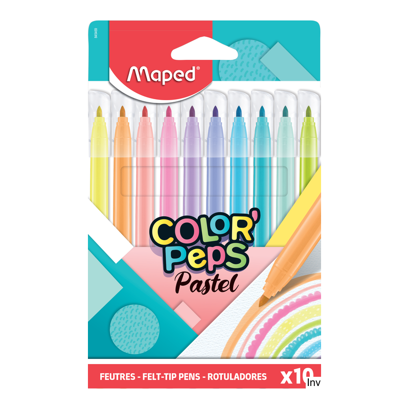 Flamastry Maped COLORPEPS PASTEL 10 sztuk