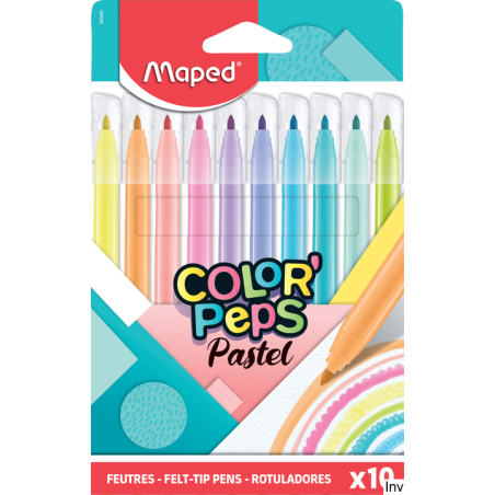 Flamastry Maped COLORPEPS PASTEL 10 sztuk