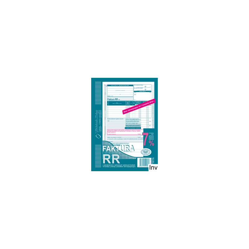 Faktura VAT RR A5, 80 kartek (1+1), 10-185-3N DOTTS