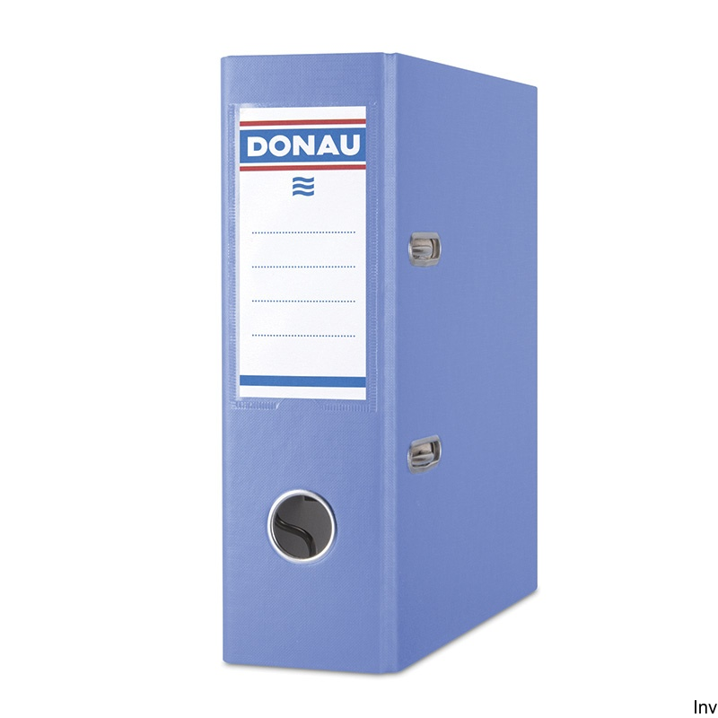 Segregator A5 75mm niebieski Donau 3905001PL-17 z dźwignią i ekologiczną folią PP