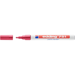 Edding marker lakierowy 751 czerwony 1-2 mm okrągła końcówka