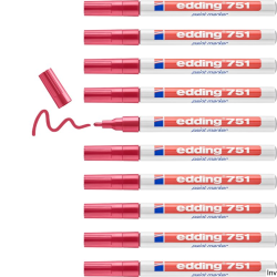 Edding marker lakierowy 751 czerwony 1-2 mm okrągła końcówka