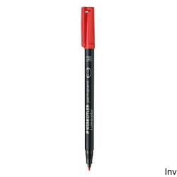 Foliopis permanentny Staedtler Lumocolor M 317 czerwony, zestaw 4 sztuki w etui