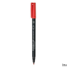 Foliopis permanentny Staedtler Lumocolor M 317 czerwony, zestaw 4 sztuki w etui