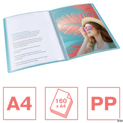 Album ofertowy Esselte Colour Breeze, niebieski, z 80 koszulkami do przechowywania dokumentów