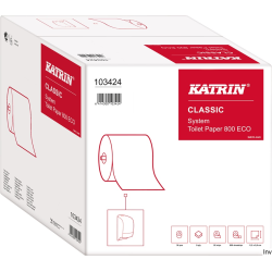 Papier toaletowy Katrin CLASSIC ECO 2-warstwowy, 800 arkuszy, duże rolki, opakowanie 36 sztuk