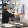 Zestaw ścienny Durable VARIO WALL 5 z 5 panelami A4 w kolorze granatowym