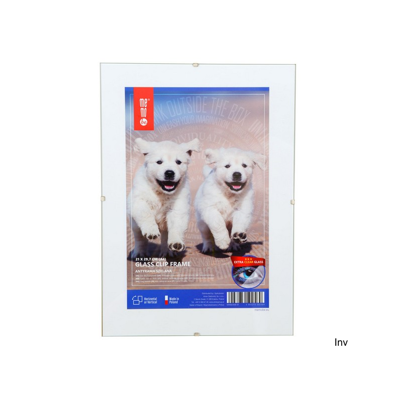 Antyrama szklana 210x297mm ANS21x29,7 Memobe