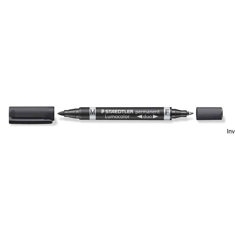 Marker wodoodporny Staedtler LUMOCOLOR DUO czarny 348-9, 10 sztuk
