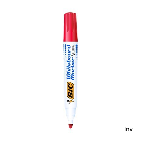 Bic Velleda ECOlutions marker suchościeralny czerwony, atrament na bazie alkoholu, końcówka okrągła