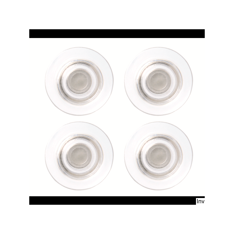 Magnesy do tablic szklanych Nobo, transparentne, 32 mm, 4 sztuki