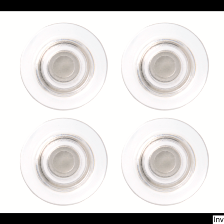 Magnesy do tablic szklanych Nobo, transparentne, 32 mm, 4 sztuki