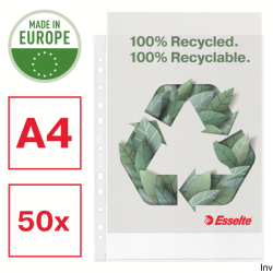 Koszulka groszkowa A4 100 mic. 50 sztuk Recycled Premium PP Esselte