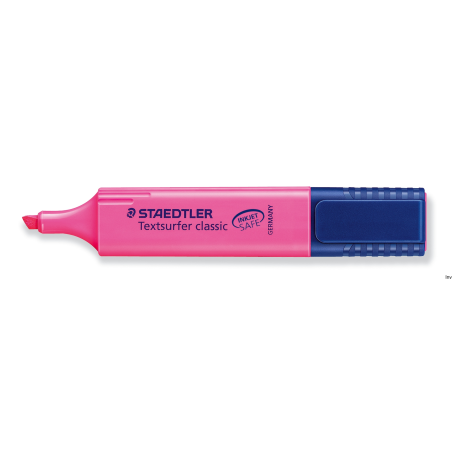 Zakreślacz Staedtler Textsurfer Classic różowy, atrament pigmentowy, 1-5mm, do papieru i kserokopii