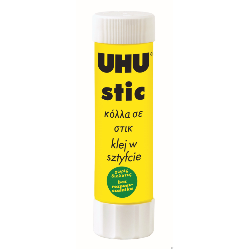 Klej w sztyfcie 40g UHU Stic do papieru, tektury, styropianu, z nakrętką zapobiegającą wysychaniu