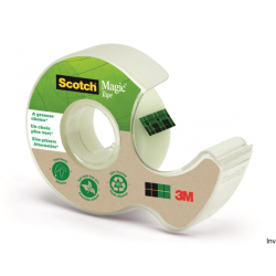 Taśma biurowa ekologiczna Scotch Magic 19mm x 20m z dyspenserem, matowa, 3M