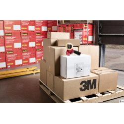 Taśma pakowa Scotch 3M HOT-MELT 50mm x 66m brązowa kauczukowa uniwersalna do wysyłek