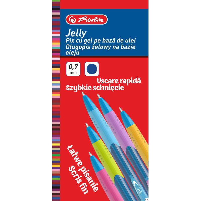Długopis żelowy Herlitz Jelly 0,7 mm niebieski 9476500