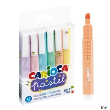 Zakreślacz pastelowy Carioca 6 kolorów 160-2224