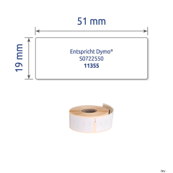 Etykiety uniwersalne Avery Zweckform 19x51 mm, 500 sztuk, białe, usuwalne do termodruku