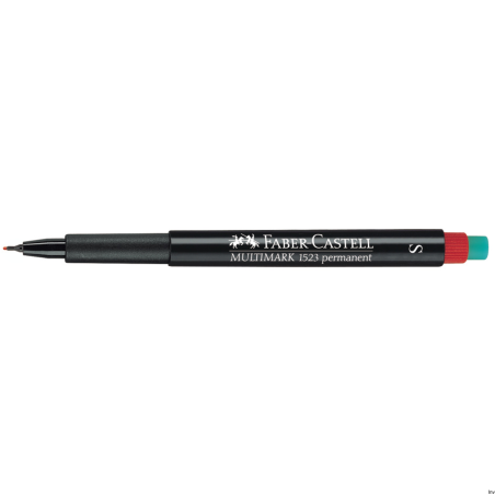 Foliopis OHP Multimark S 0.4 mm czerwony z gumką Faber-Castell