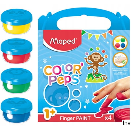 Farby do malowania palcami ColorPeps 80 g 4 kolory Maped dla dzieci od 1 roku życia