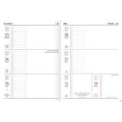 Kalendarz notesowy 2023 Telegraph, format 145 x 194 mm, 160 stron, oprawa miękka, druk 2 kolory